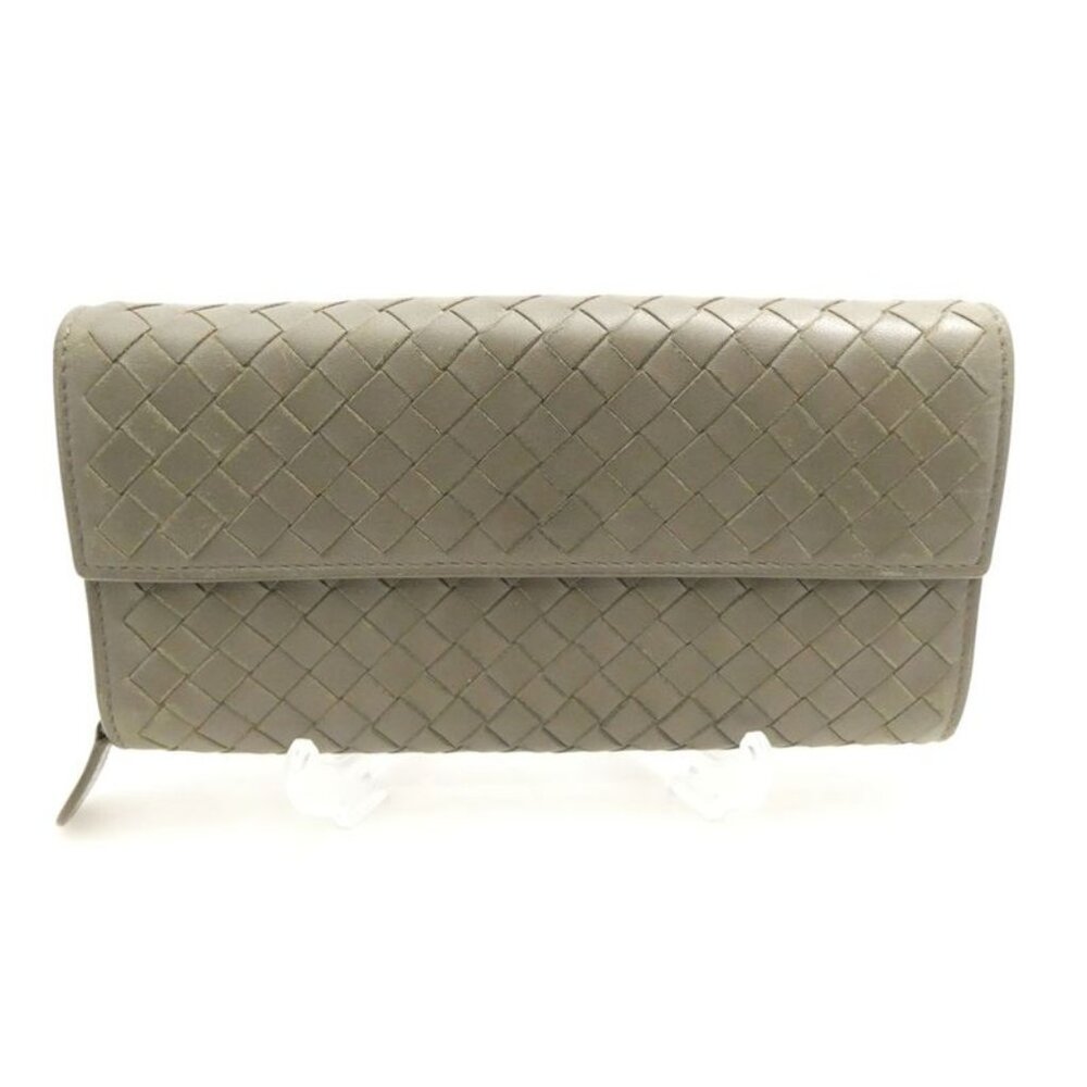 Bottega Veneta Wallet Bifold Green Khaki
